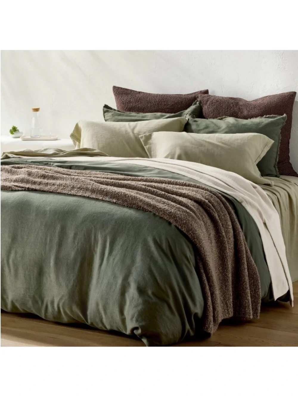 Casaluna olive green Duvet Cover Set